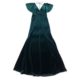 Anthropologie | Dresses | Anthropologie Bhldn Jenny Yoo Ellis Velvet Gown  Bridesmaid Dress Emerald Green 2 | Poshmark